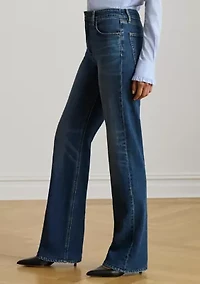 High-Rise Straight Wide-Leg Jeans