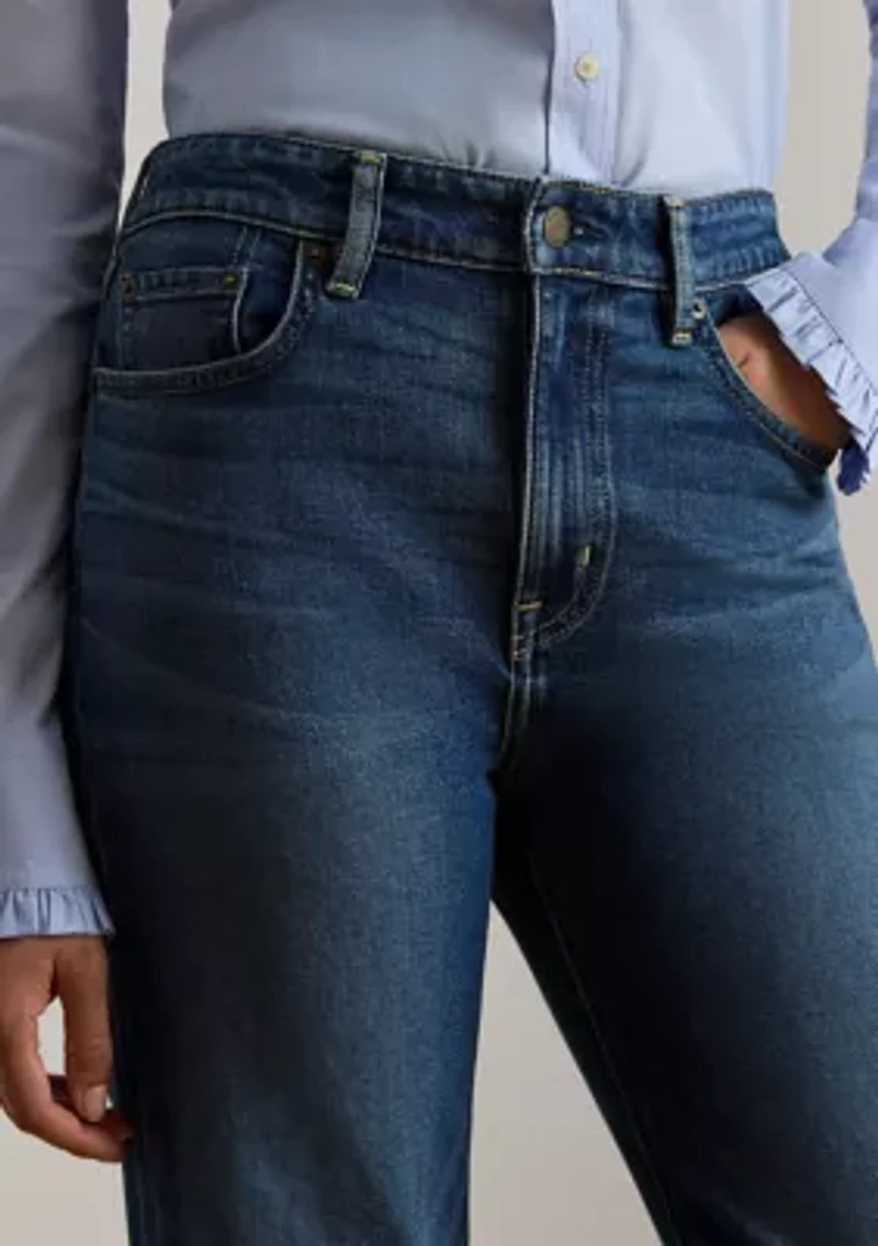 High-Rise Straight Wide-Leg Jeans