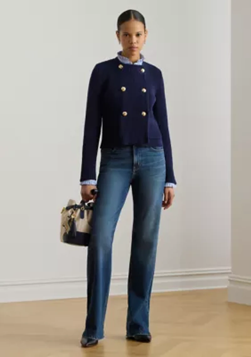 High-Rise Straight Wide-Leg Jeans