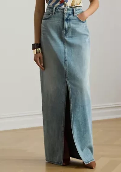 Women's Denim Maxi Skirt