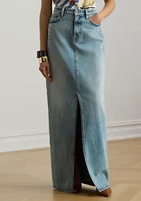 Women's Denim Maxi Skirt