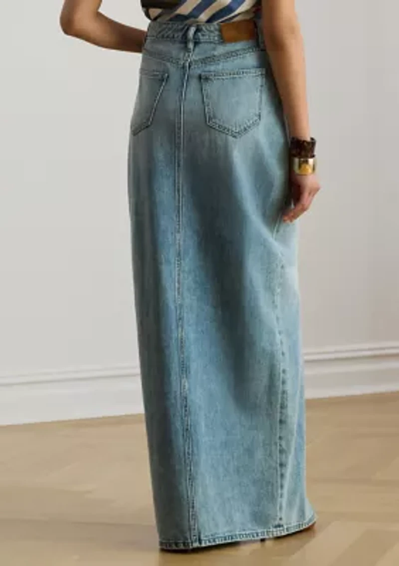 Women's Denim Maxi Skirt