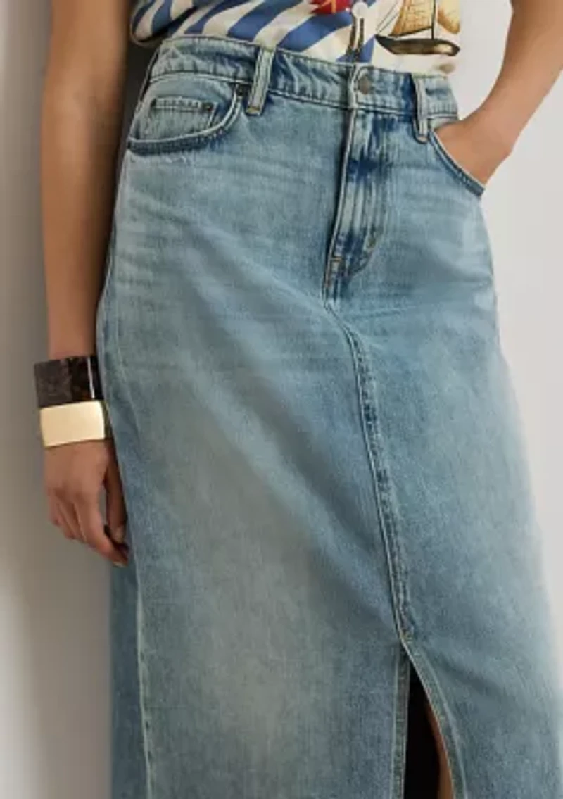 Women's Denim Maxi Skirt