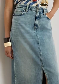 Women's Denim Maxi Skirt