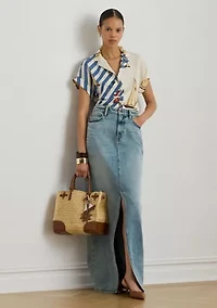 Women's Denim Maxi Skirt