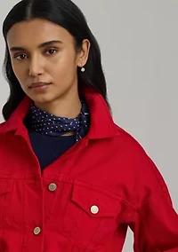 Women's Denim Wedge Trucker Jacket