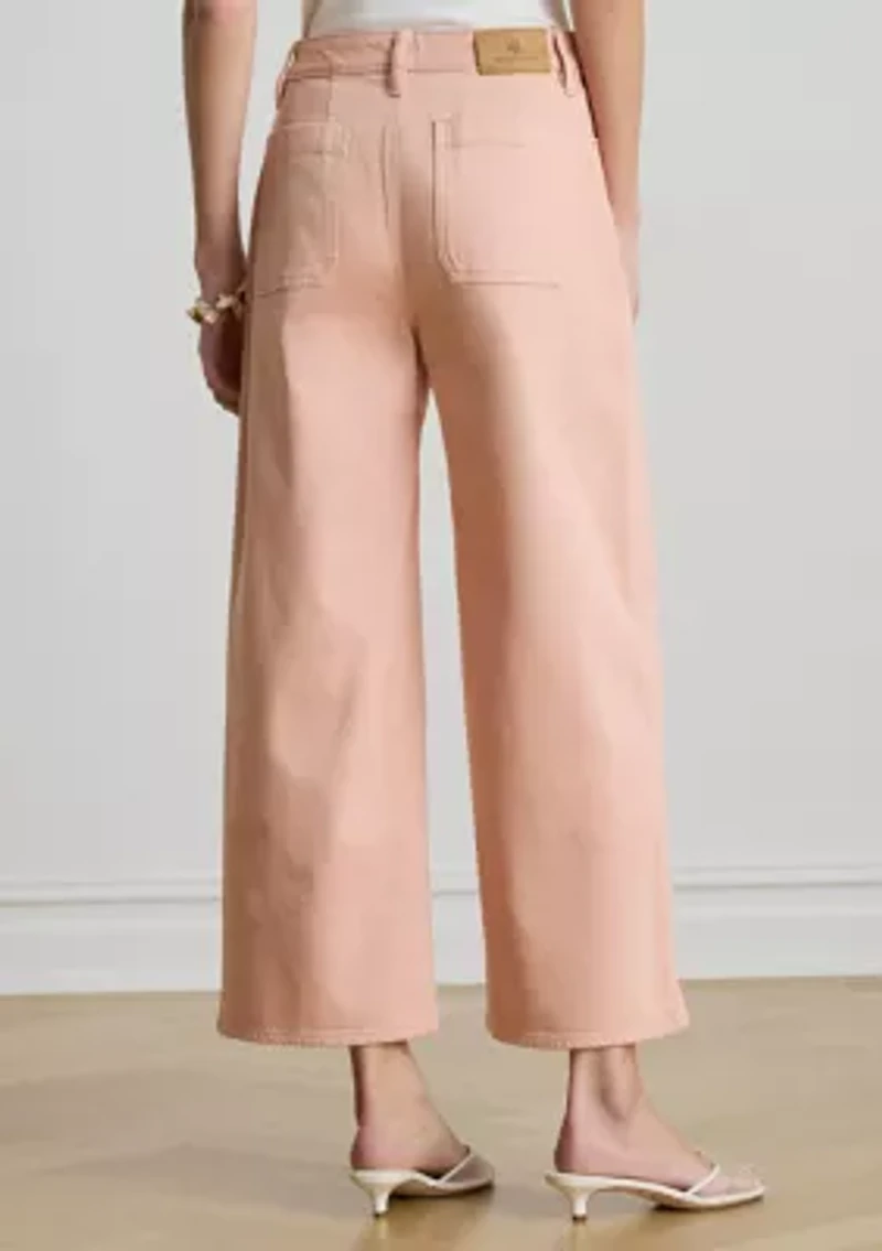 Women's High-Rise Wide-Leg Cropped Jeans