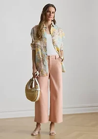 Women's High-Rise Wide-Leg Cropped Jeans