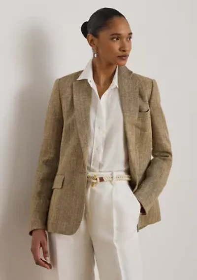 Linen Herringbone Blazer