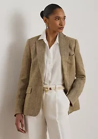 Linen Herringbone Blazer