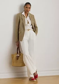 Linen Herringbone Blazer