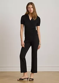 Women's Twill Flare Ankle Pants