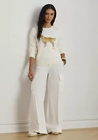 Linen Wide-Leg Cargo Pants