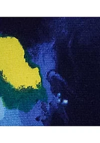 Abstract-Motif Cotton-Blend Sweater