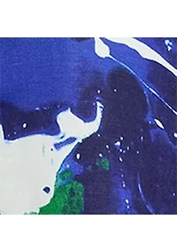 Relaxed Fit Abstract-Print Crepe Shirt