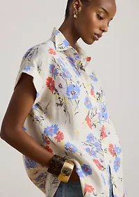 Relaxed Fit Floral Short-Sleeve Shirt