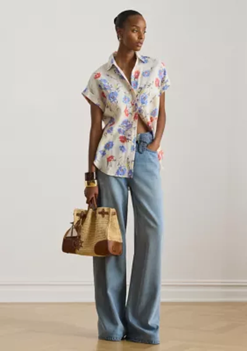 Relaxed Fit Floral Short-Sleeve Shirt