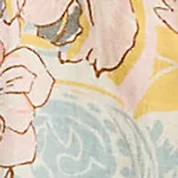 Floral Pleated Linen Shorts