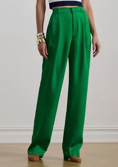 Pleated Twill Tapered Pant