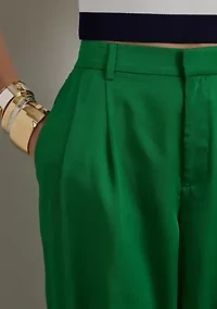 Pleated Twill Tapered Pant