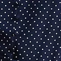 Polka-Dot Belted Crepe Dress