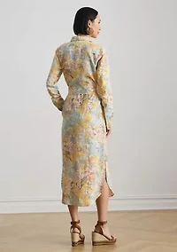 Floral Linen Shirtdress