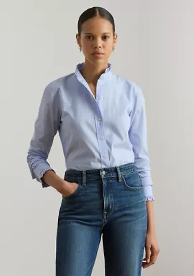 Women's Relaxed Fit End-on-End Cotton Shirt