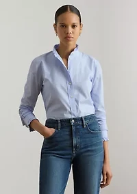 Women's Relaxed Fit End-on-End Cotton Shirt