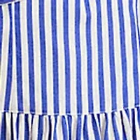 Women's Striped Cotton Broadcloth Tiered Dress