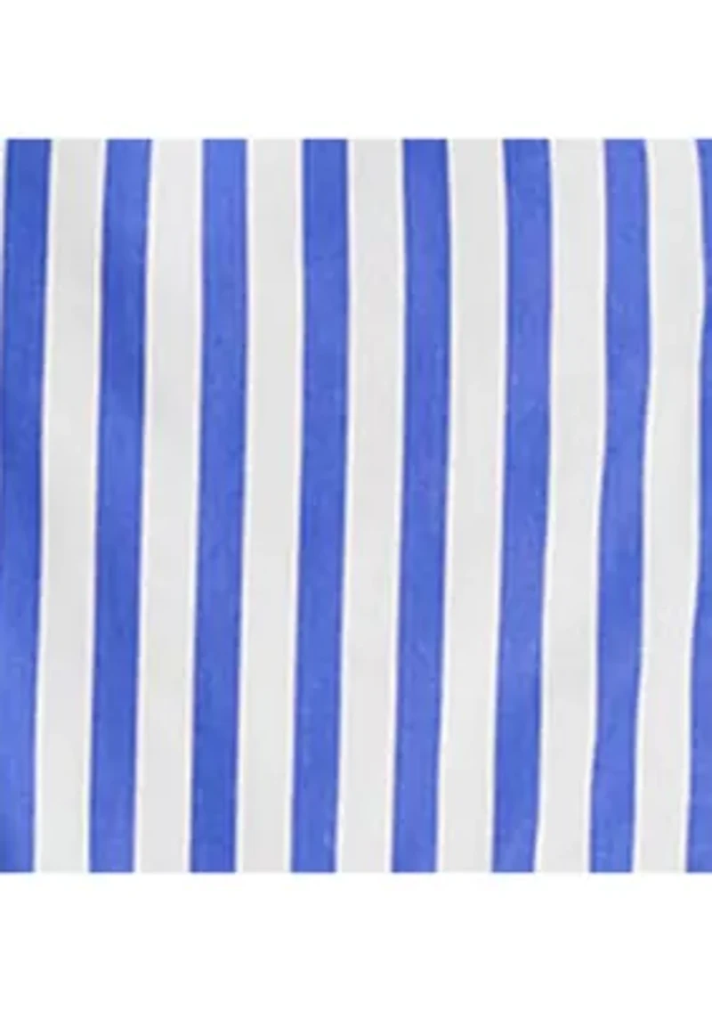 Women's Striped Cotton Broadcloth Tiered Dress