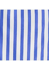 Women's Striped Cotton Broadcloth Tiered Dress