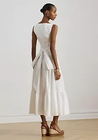 Women's Cotton Broadcloth Tiered Dress