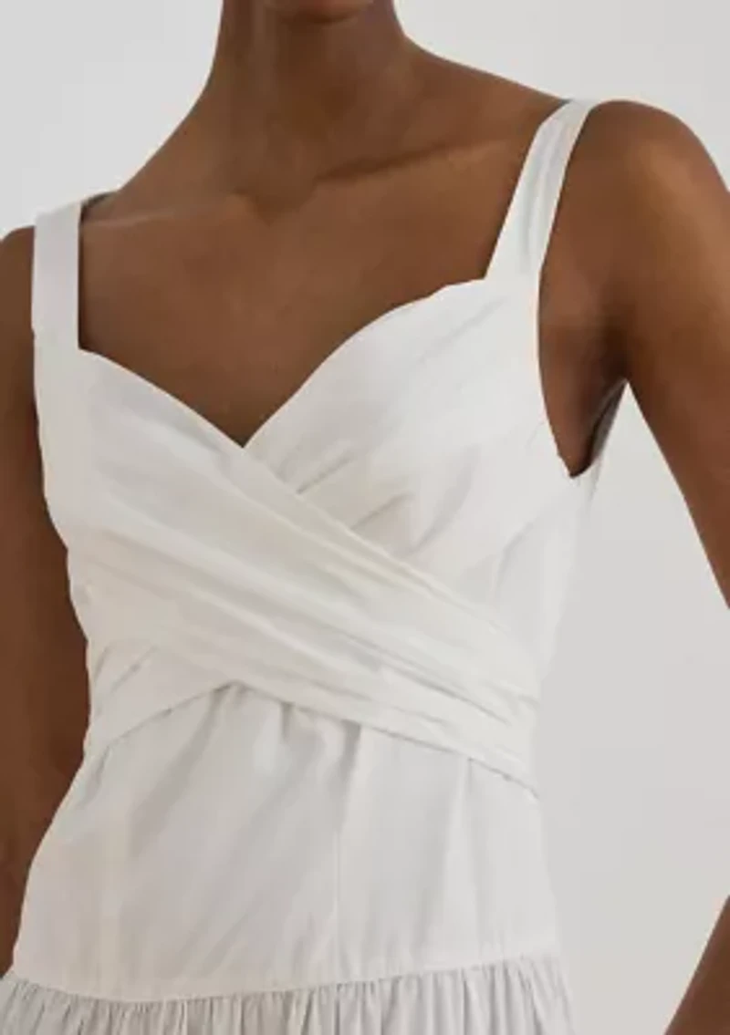 Women's Cotton Broadcloth Tiered Dress