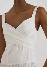 Women's Cotton Broadcloth Tiered Dress