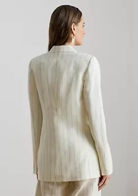 Women's Striped Linen Twill Blazer