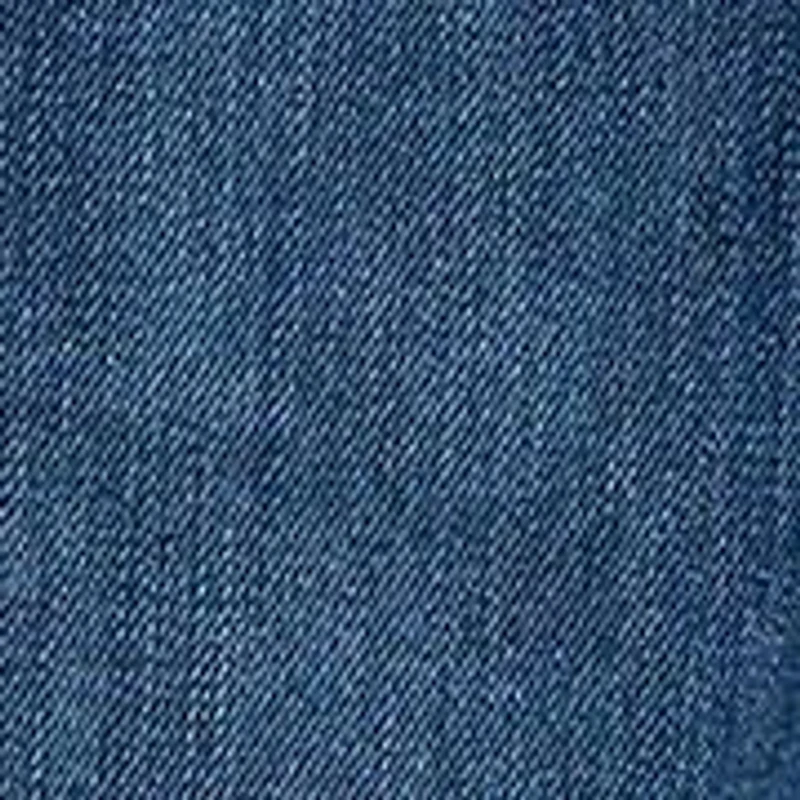 Denim Wide-Leg Bermuda Shortss