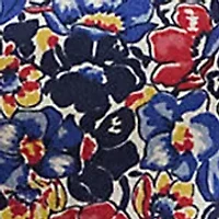 Women's Floral Cotton Jersey Square-Neck Top