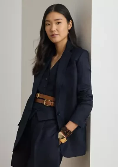Women's Linen-Blend Twill Blazer