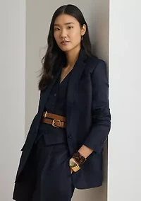 Women's Linen-Blend Twill Blazer