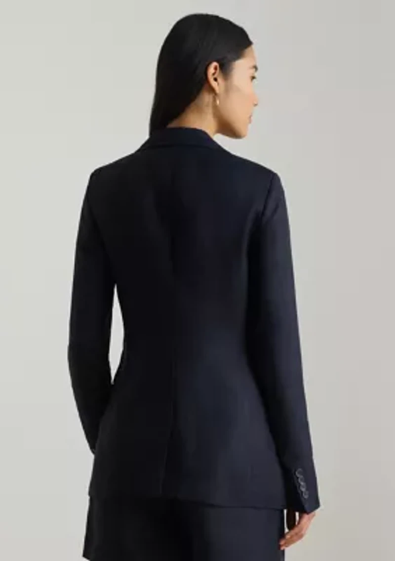 Women's Linen-Blend Twill Blazer