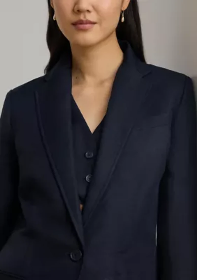 Women's Linen-Blend Twill Blazer