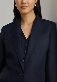 Women's Linen-Blend Twill Blazer