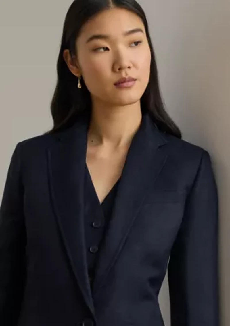 Women's Linen-Blend Twill Blazer