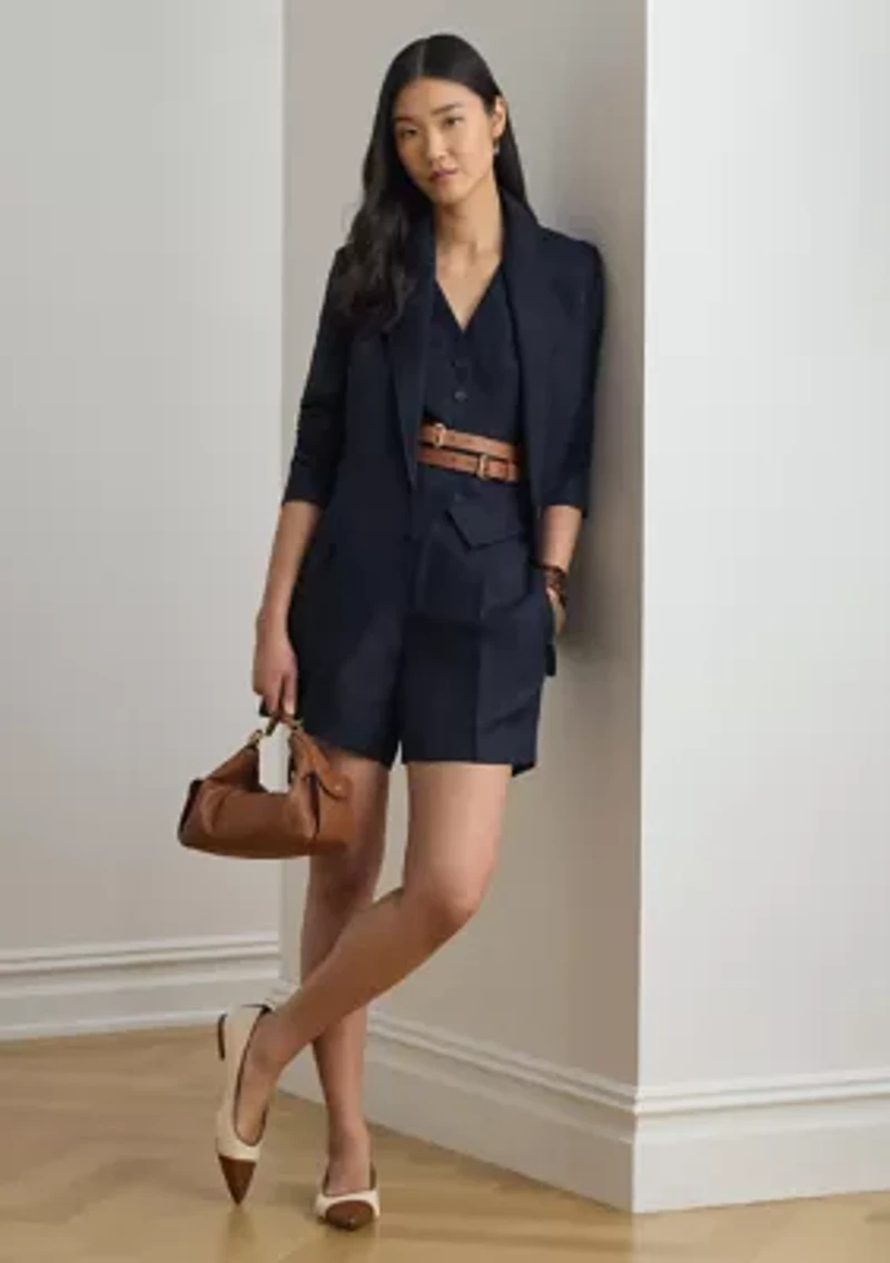 Women's Linen-Blend Twill Blazer