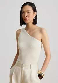 Women's Rib-Knit One-Shoulder Sweater