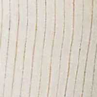 Pinstripe Linen Wide-Leg Pants