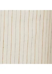 Pinstripe Linen Wide-Leg Pants