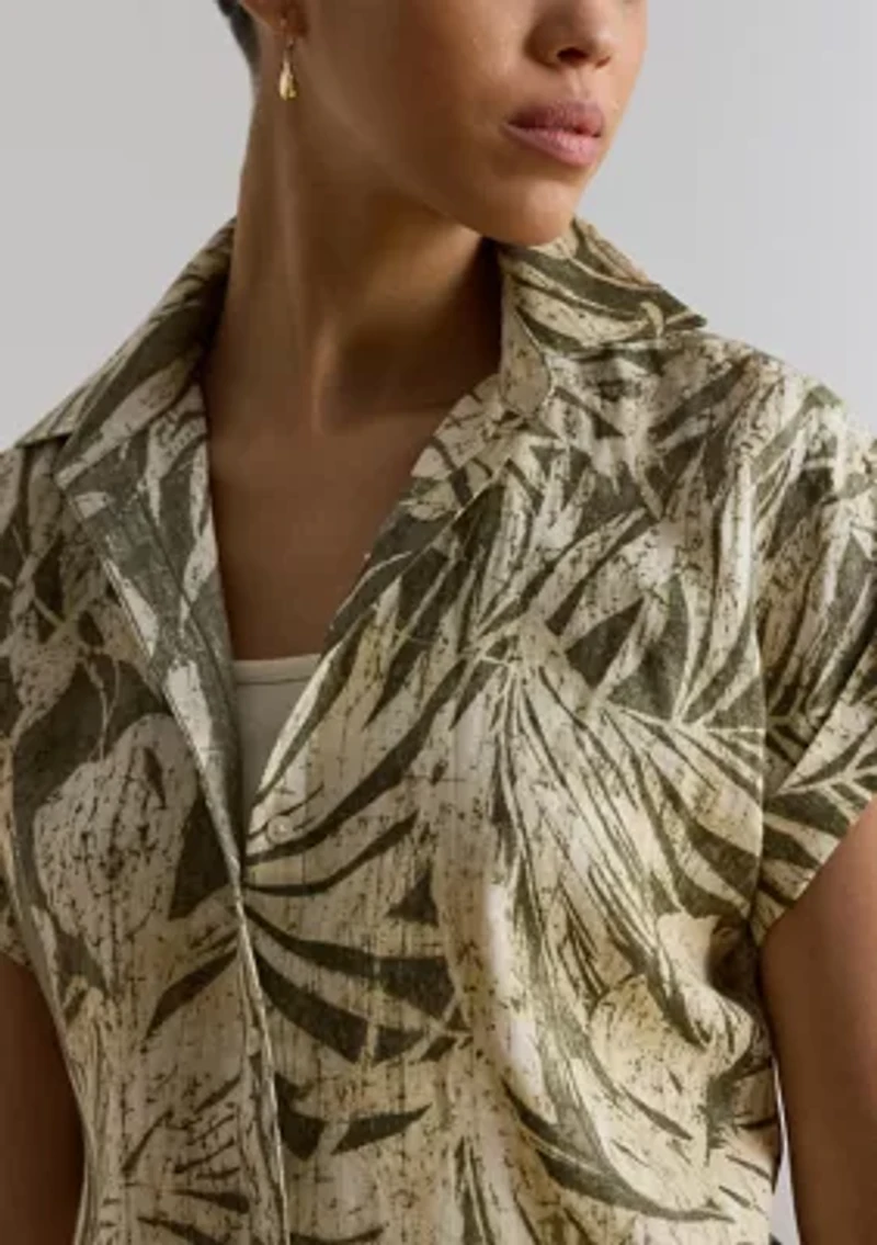 Relaxed Fit Print Short-Sleeve Shirt