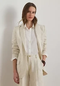 Pinstripe Linen Blazer
