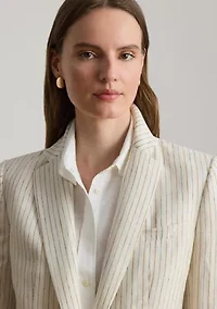 Pinstripe Linen Blazer